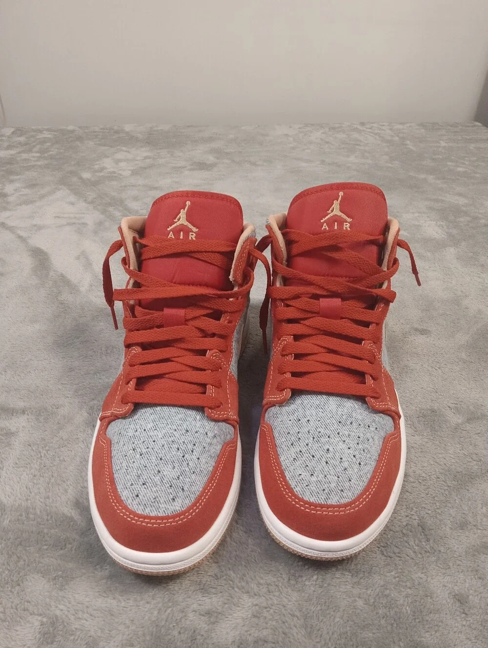 Air Jordan High Top Sneakers in Red and Grey Size 8 NWT